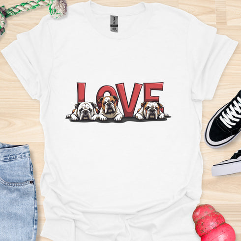 Love is a four legged word - V1 - Cute Dogs T-Shirt